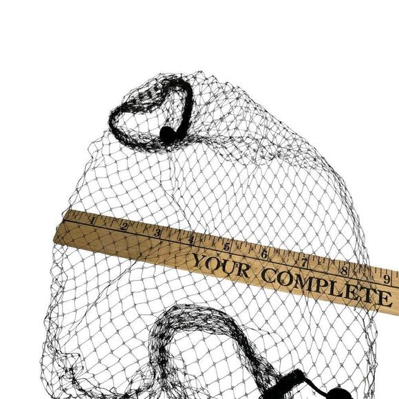 Vintage Wilshire Pink Sequined Thread Hat with Navy Blue Veil Circa 1940s - Picture 12 of 12